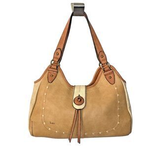 BOC Born Concept Hobo Shoulder Bag Tan pebbled faux leather Purse